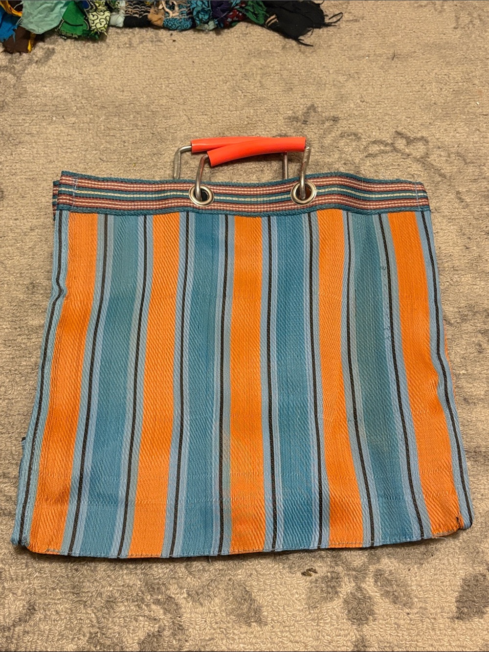 Striped tote bag